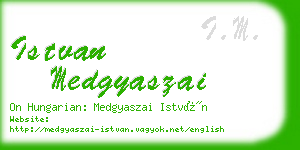 istvan medgyaszai business card